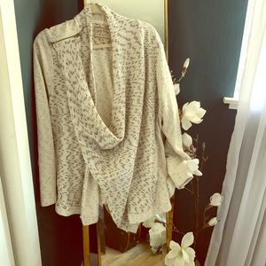 LUCKY BRAND Zipper Cowl Sweater